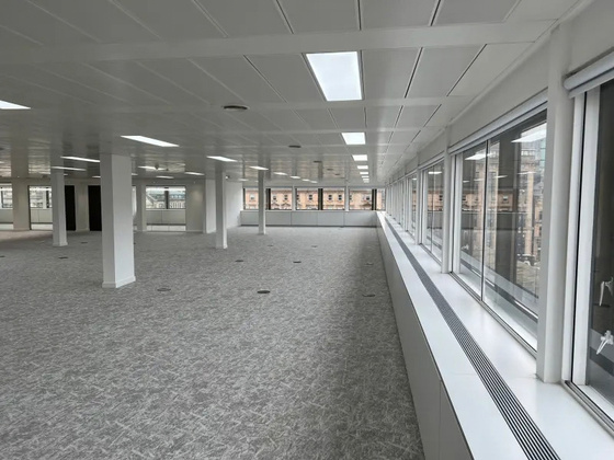 Office Fit-Out electrical works at George House, George Square, Glasgow - installation detail