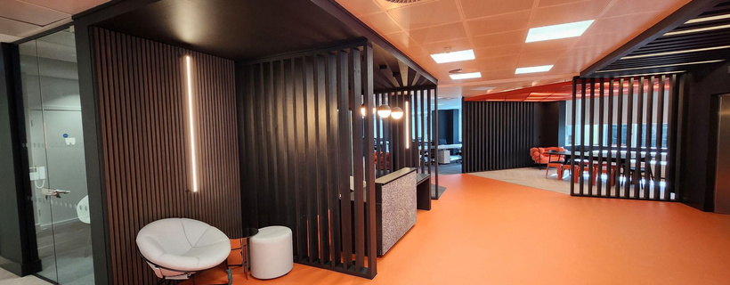 Category B Office Fit-Out electrical works at 310 St Vincent Street, Glasgow City Centre - installation detail